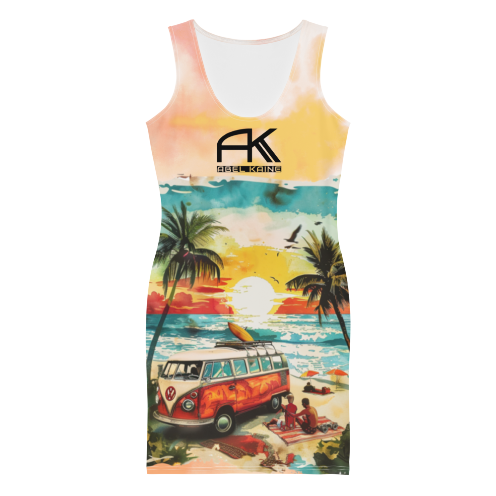 AK Summer Breeze Bodycon-Dress_Orange Sunset Surf