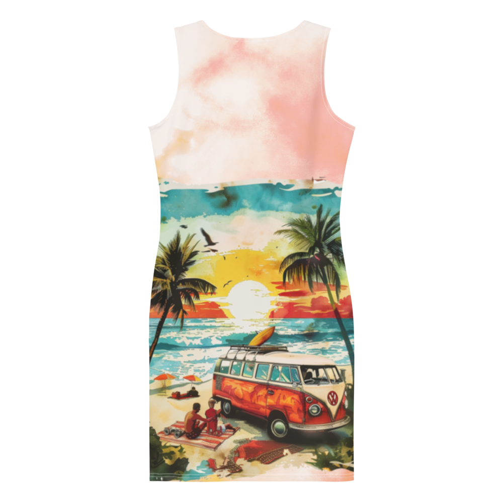 AK Summer Breeze Bodycon-Dress_Orange Sunset Surf