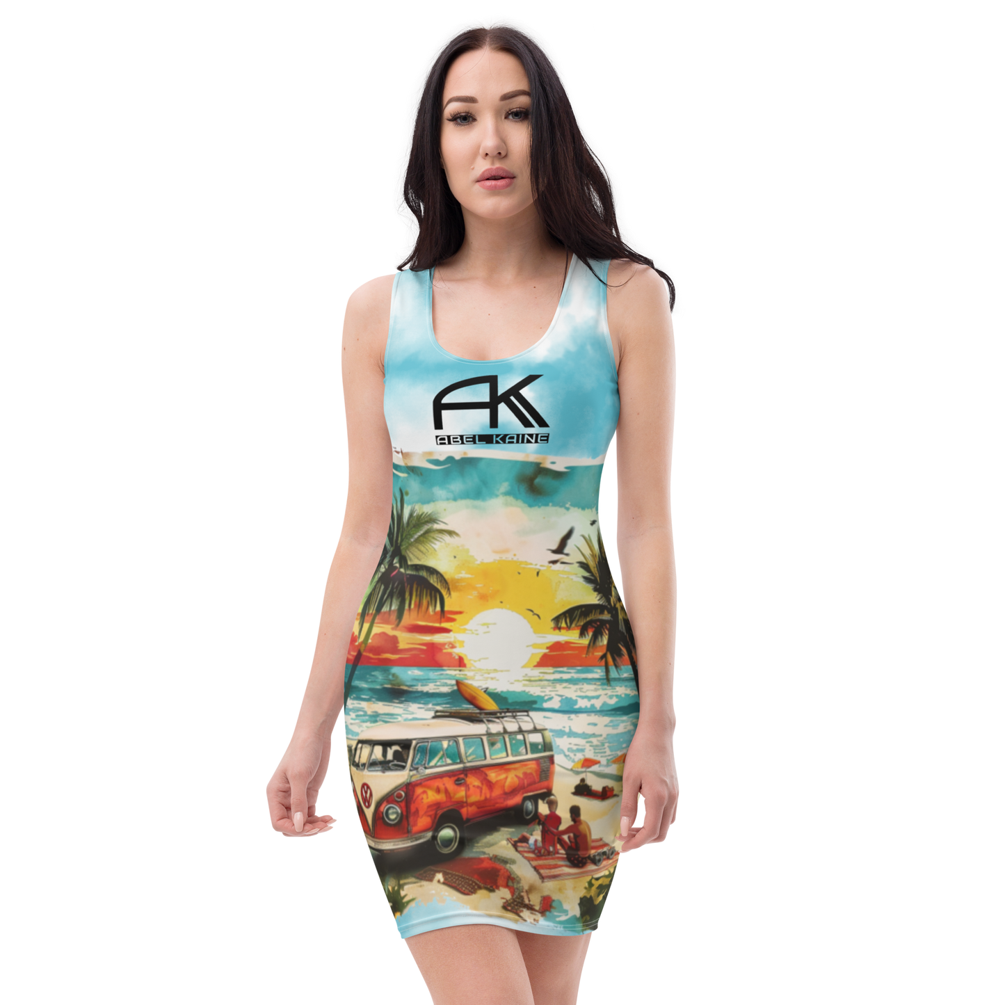 AK Summer Breeze Bodycon Dress_Blue Sunset Surf