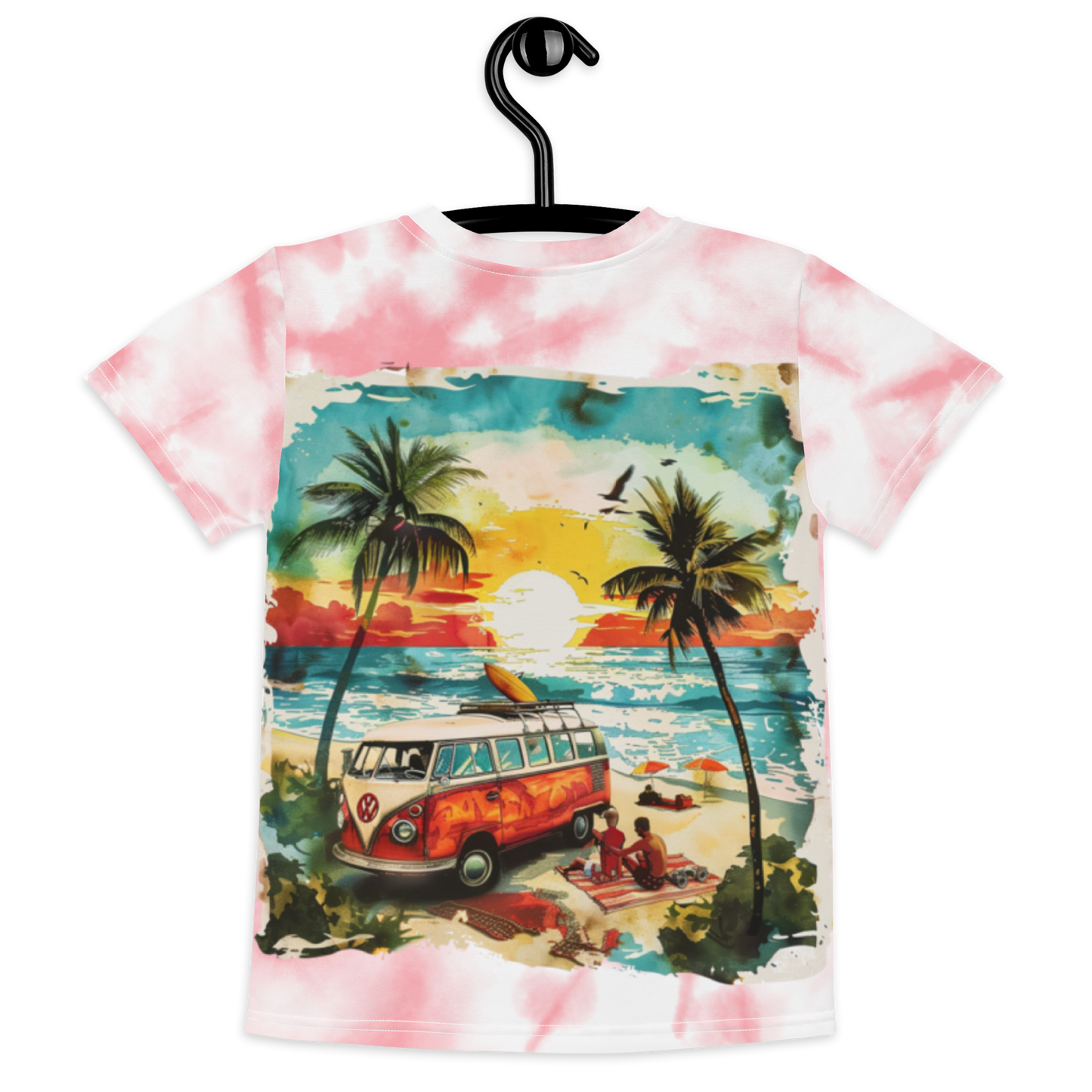 AK Summer Breeze Kids Tee_Pink Sunset Surf