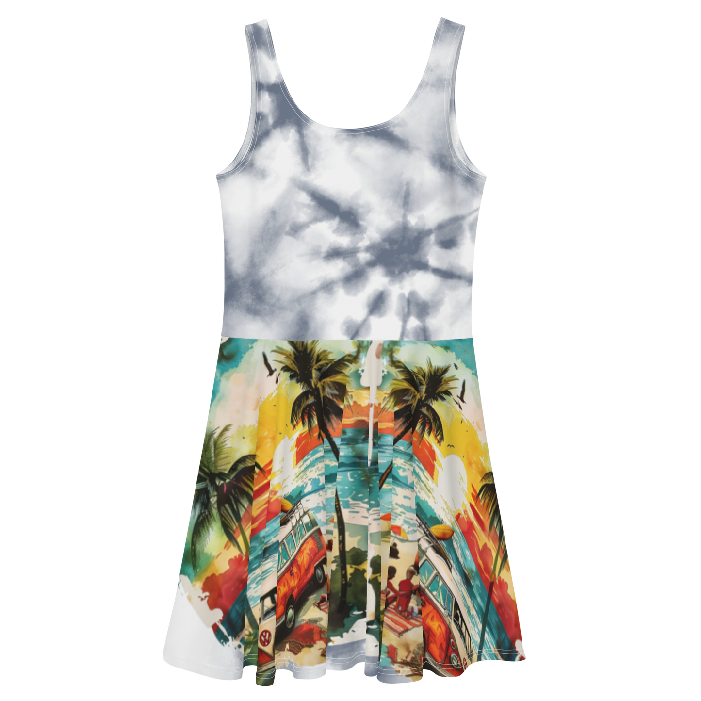 AK Summer Breeze Skater-Dress_Gray Sunset Surf