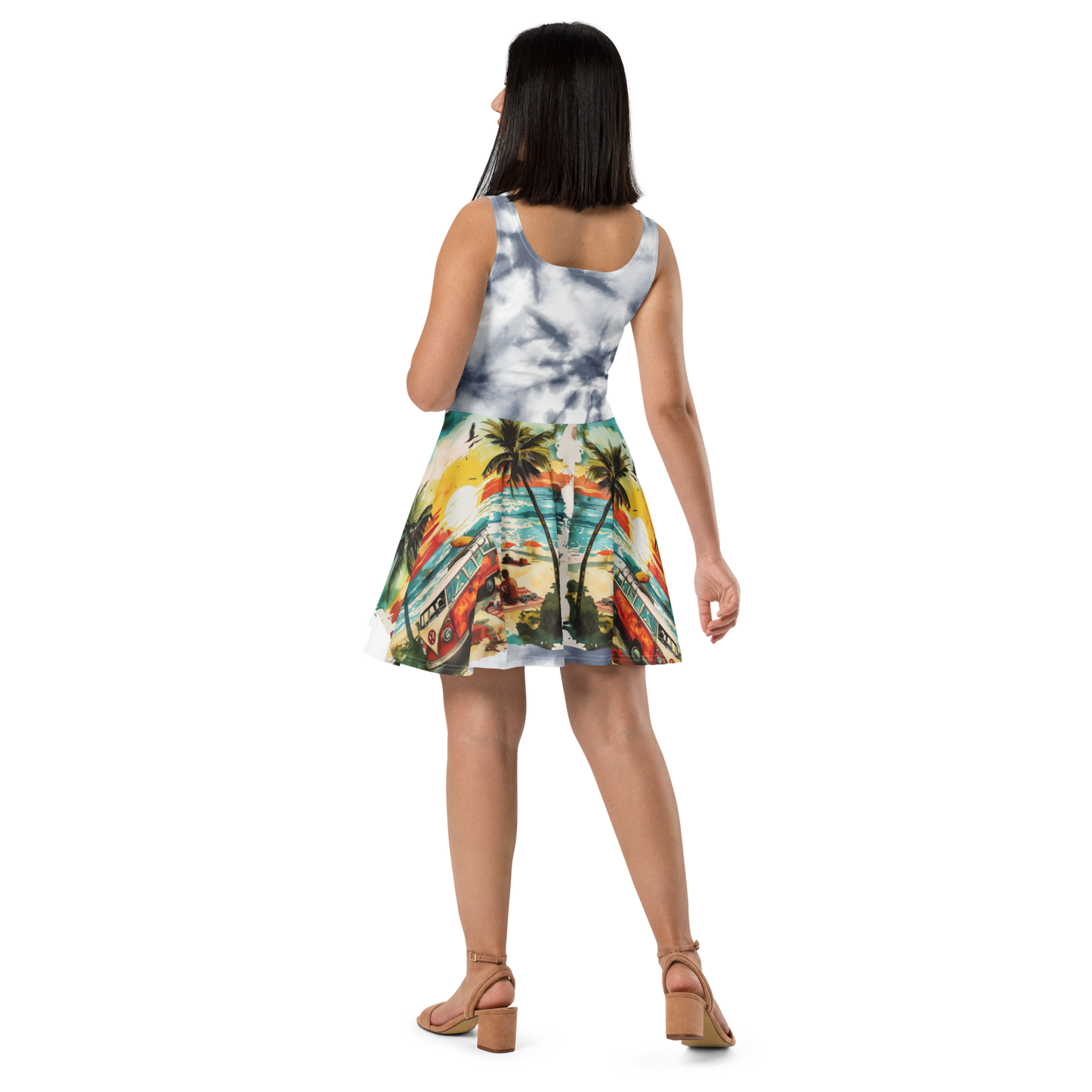 AK Summer Breeze Skater-Dress_Gray Sunset Surf