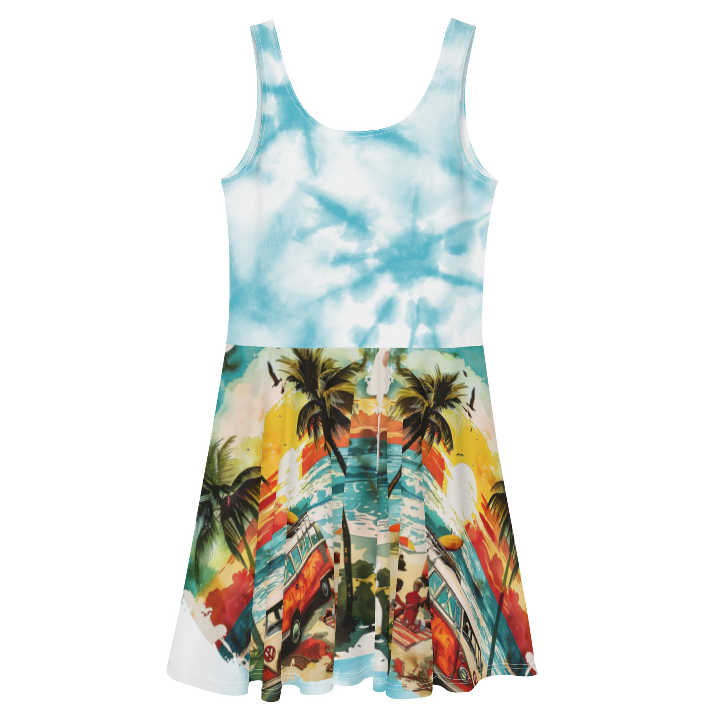 AK Summer Breeze Skater-Dress_Blue Sunset Surf
