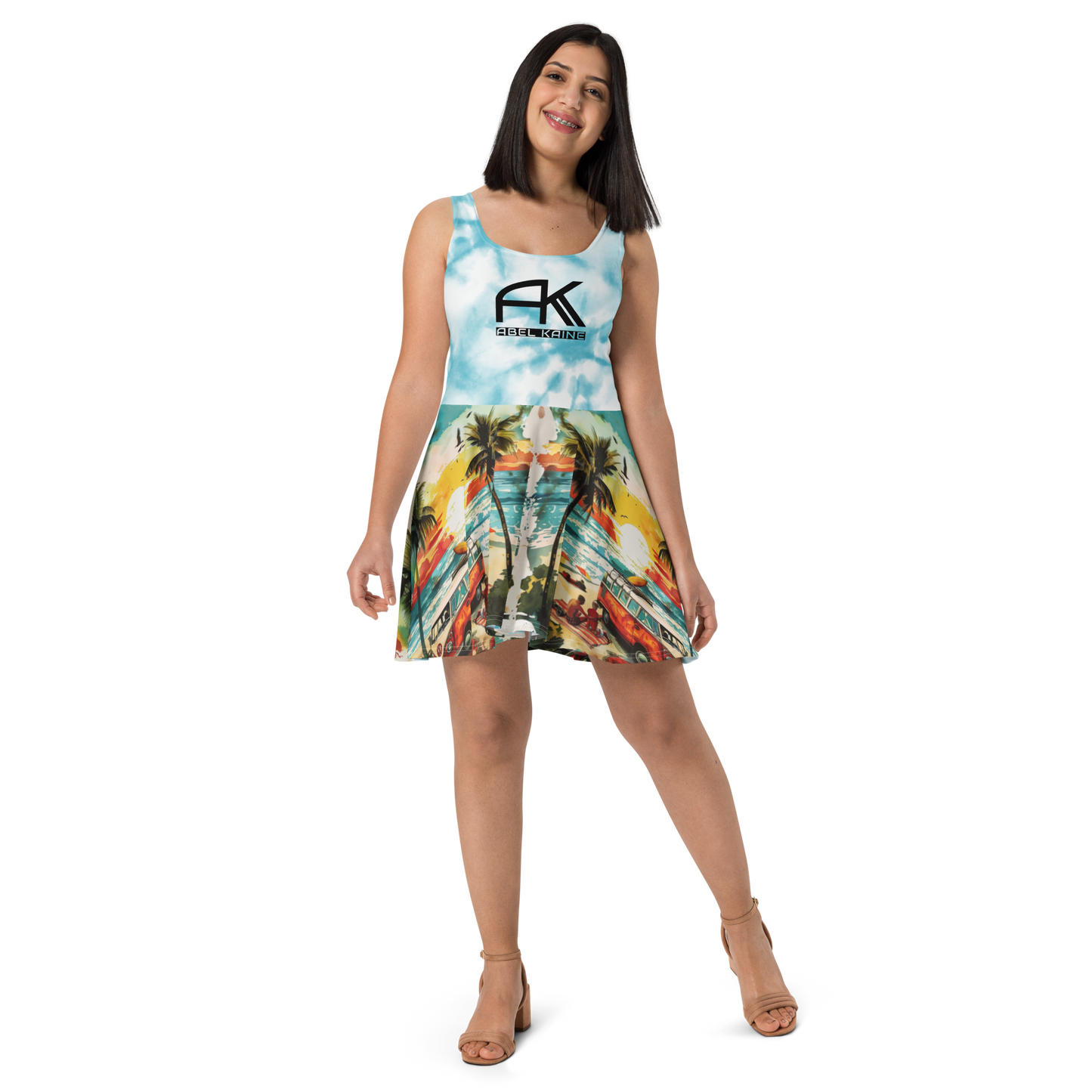 AK Summer Breeze Skater-Dress_Blue Sunset Surf