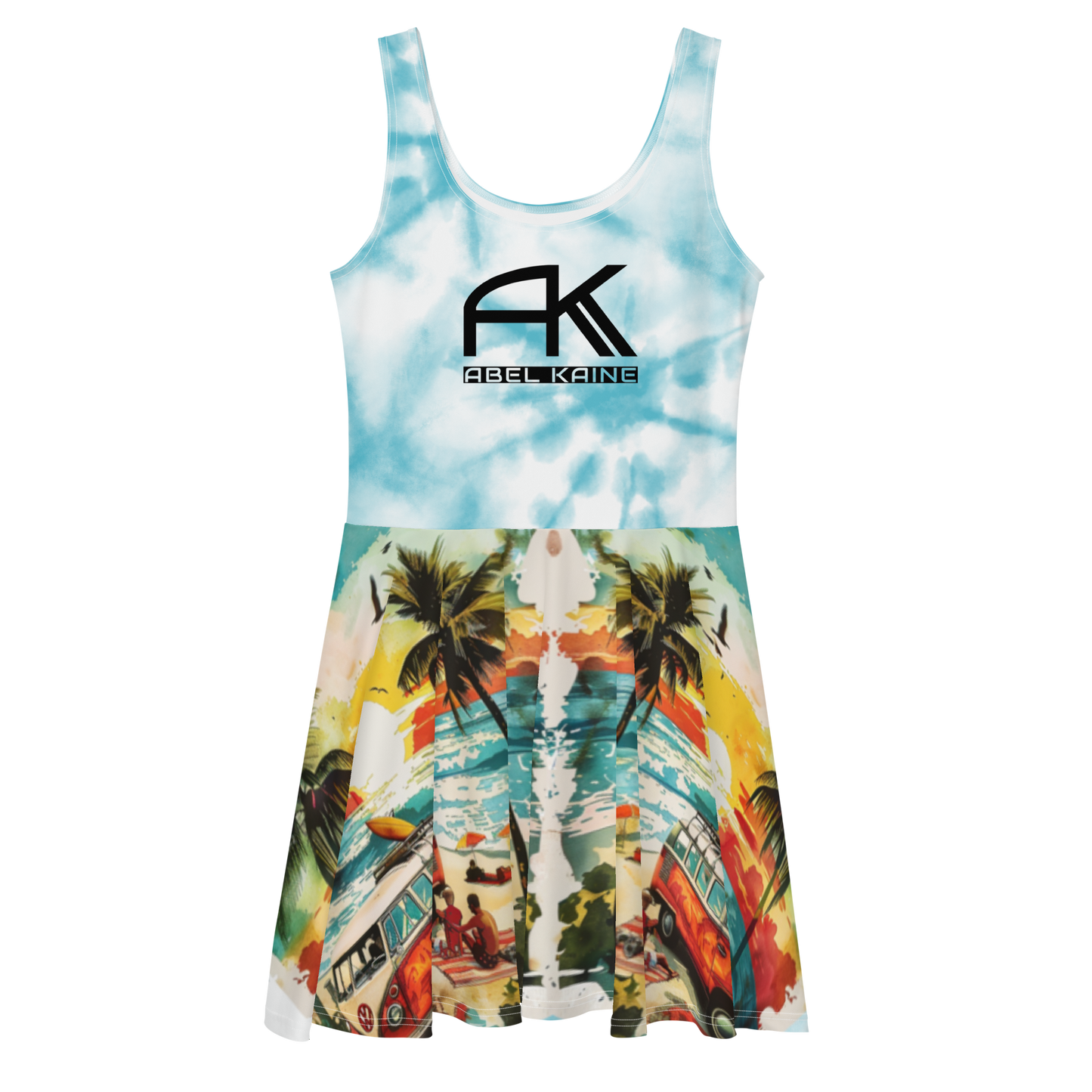 AK Summer Breeze Skater-Dress_Blue Sunset Surf