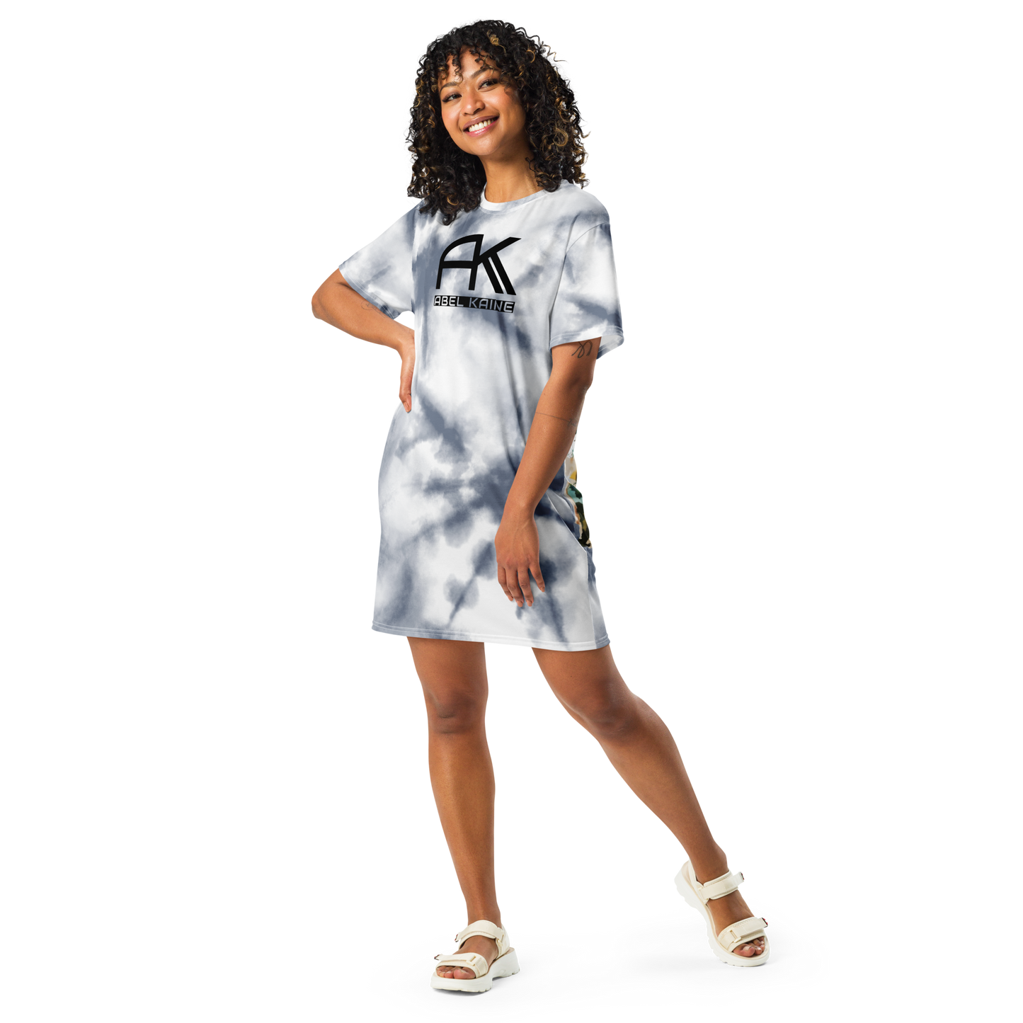 AK Summer Breeze Tee Dress_Gray Sunset Surf