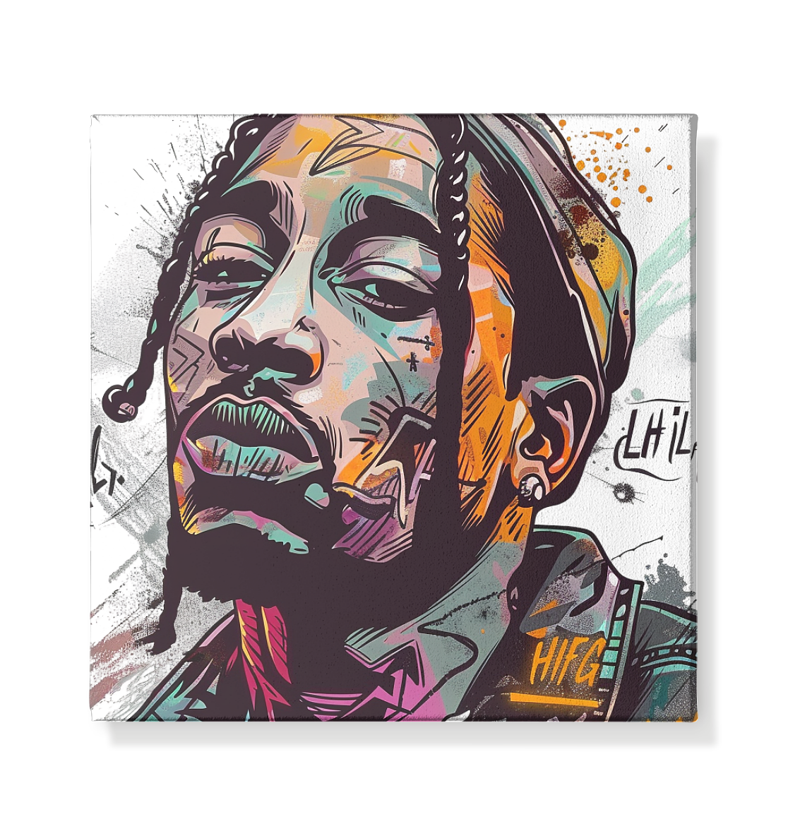 HIP2DAHOP "The Colored Dude" - Canvas 20x20cm