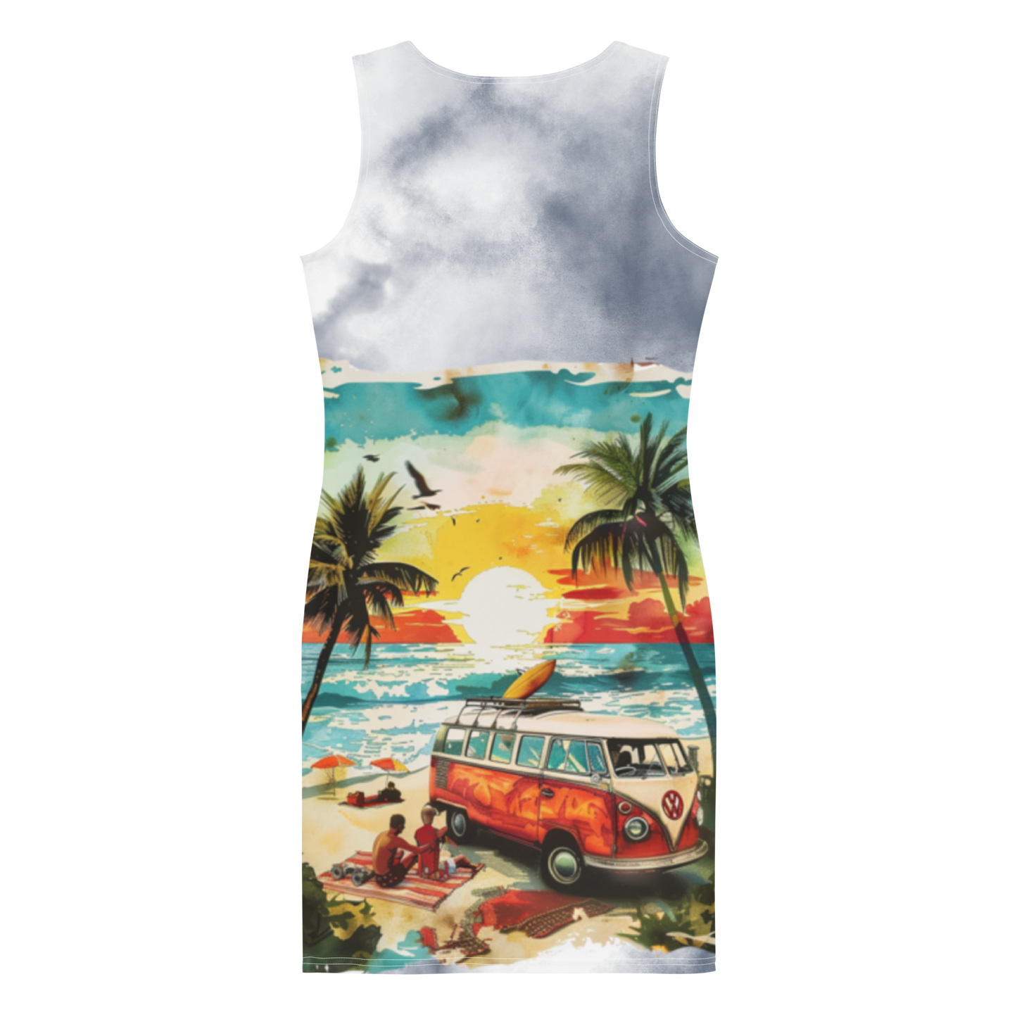 AK Summer Breeze Bodycon-Dress_Gray Sunset Surf