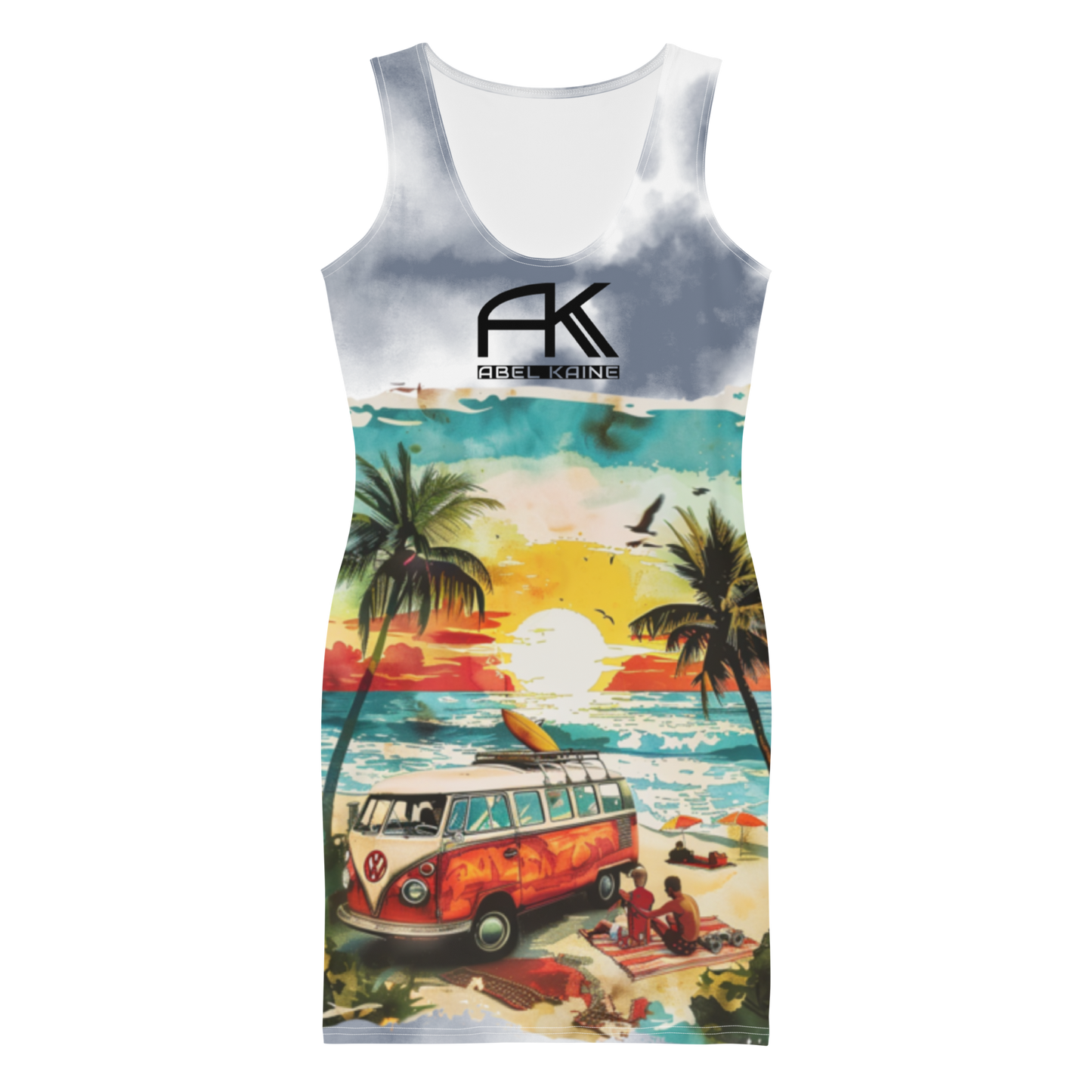 AK Summer Breeze Bodycon-Dress_Gray Sunset Surf