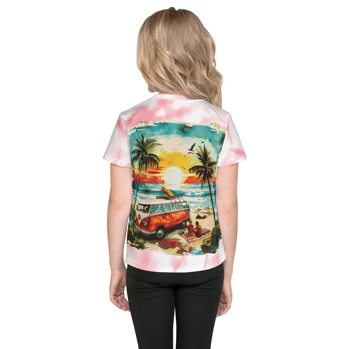 AK Summer Breeze Kids Tee_Pink Sunset Surf