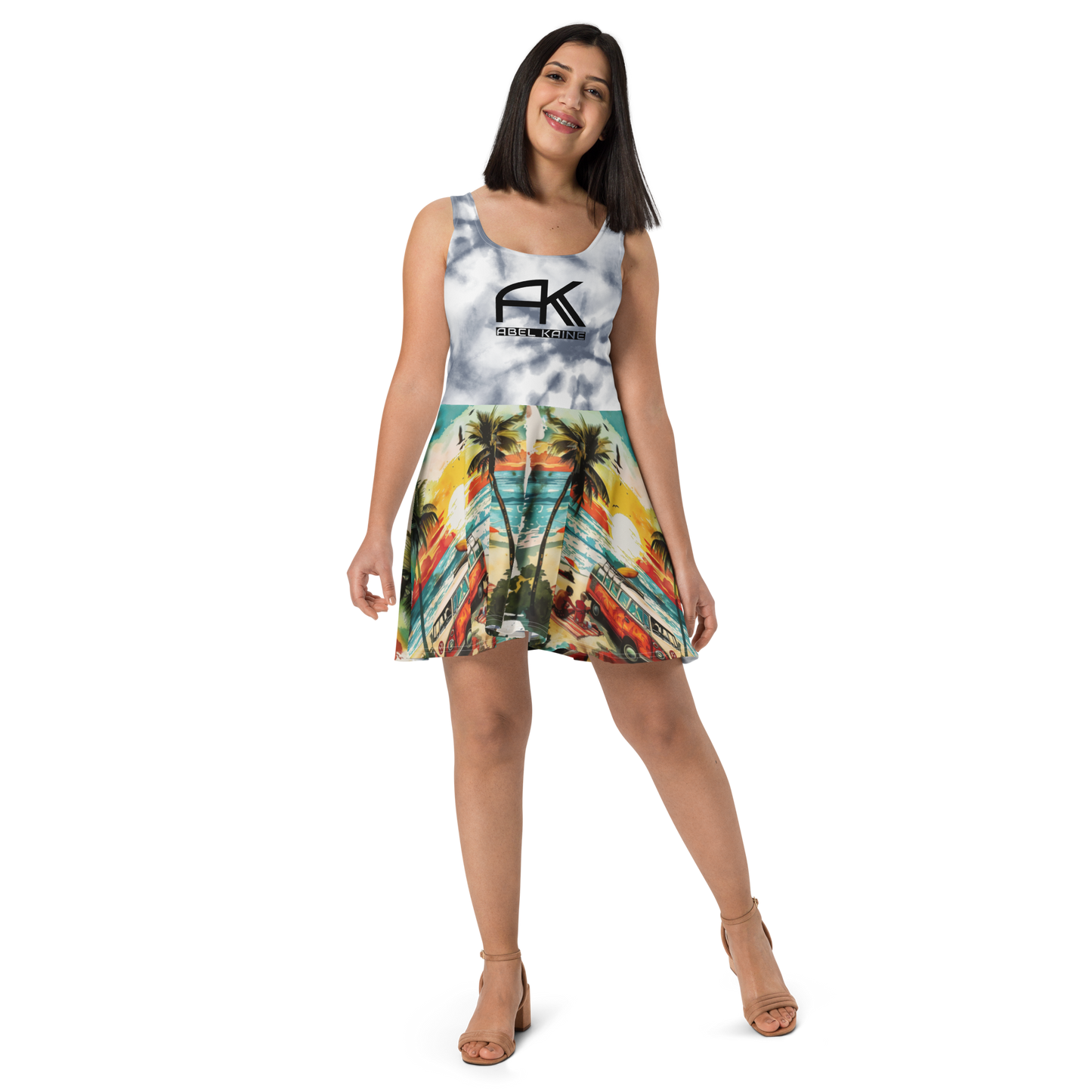 AK Summer Breeze Skater-Dress_Gray Sunset Surf