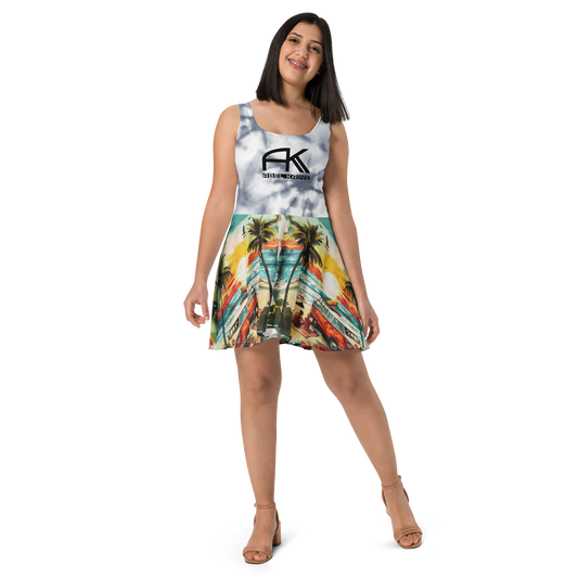AK Summer Breeze Skater-Dress_Gray Sunset Surf