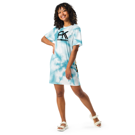 AK Summer Breeze Tee Dress_Blue Sunset Surf