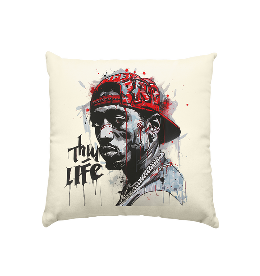 HIP2DAHOP "Red Cap Dude" - Kissen natur 40x40cm