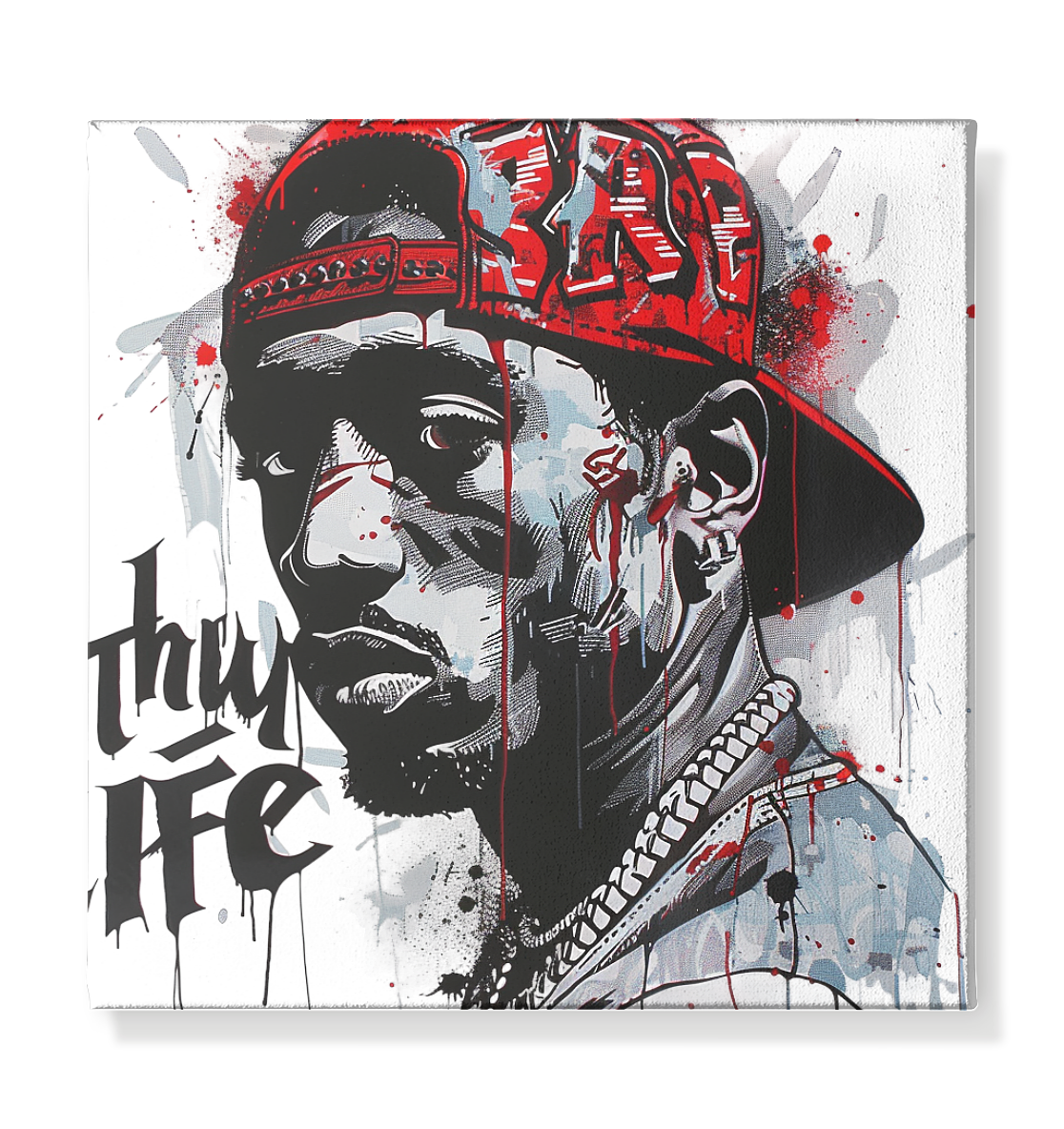 HIP2DAHOP "Red Cap Dude" - Canvas 30x30cm