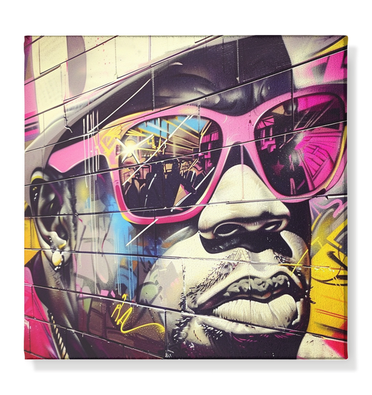 HIP2DAHOP "Pink Glassed Wall" - Leinwand 40x40cm